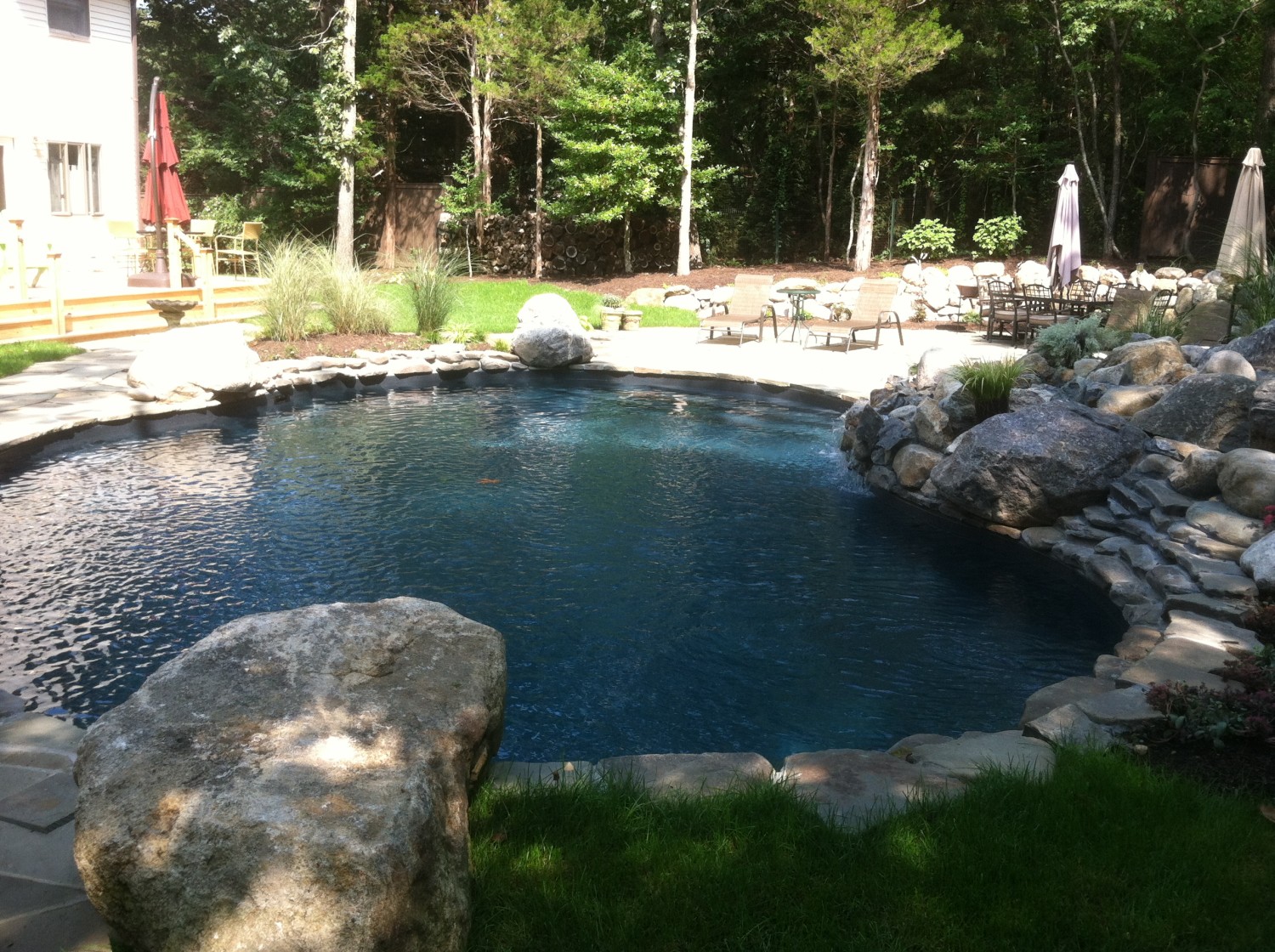 Freeform Vinyl Pool on North Fork in Southold Patricks Pools Long Island, NY pool