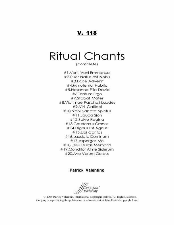 V.118 Ritual Chants