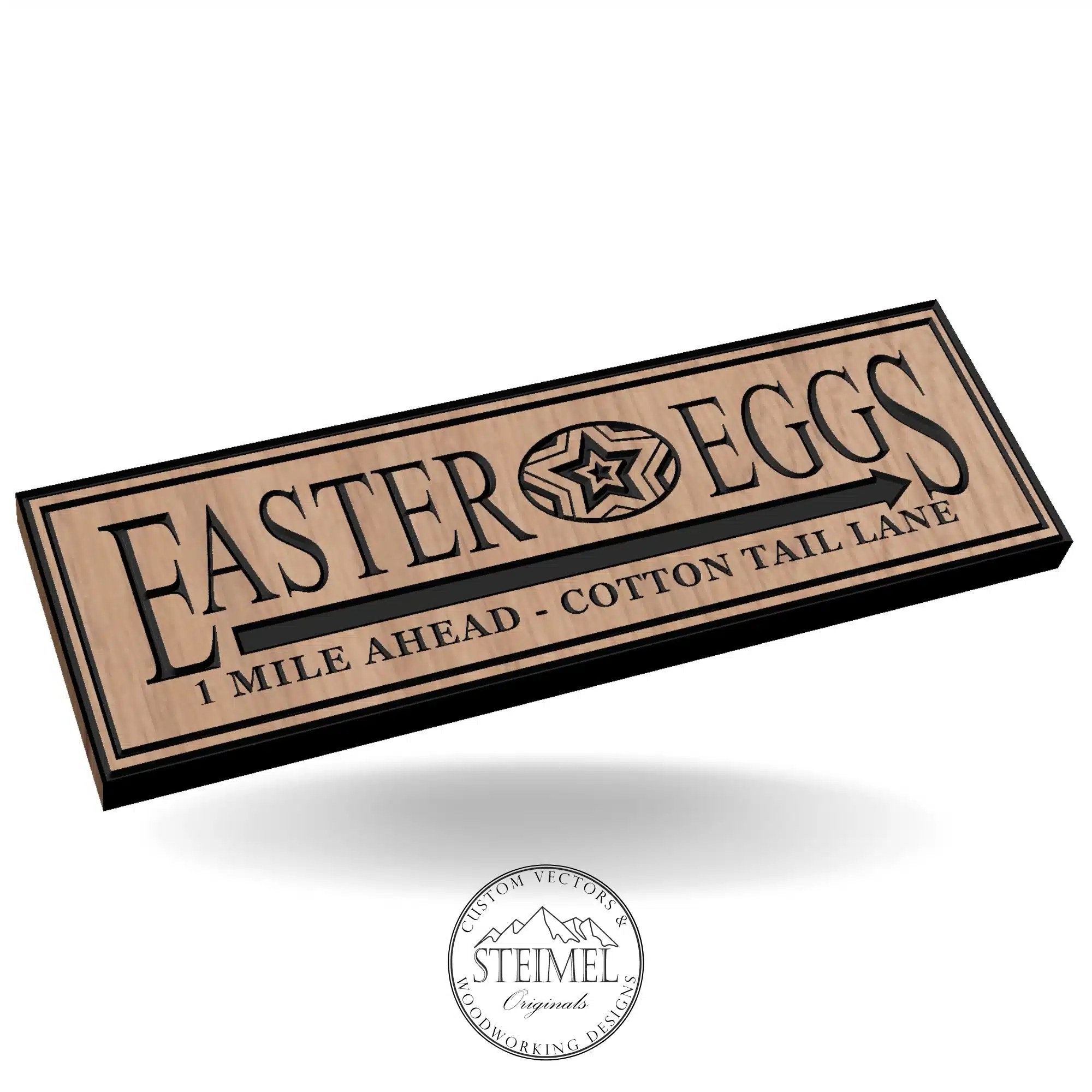 Easter Eggs 1 Mile Ahead Sign Patriot Nation Design