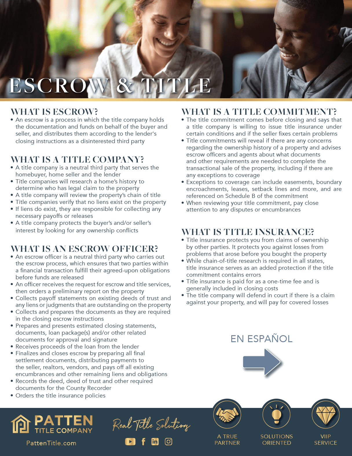 What is Escrow (English & Spanish) Patten Title Company