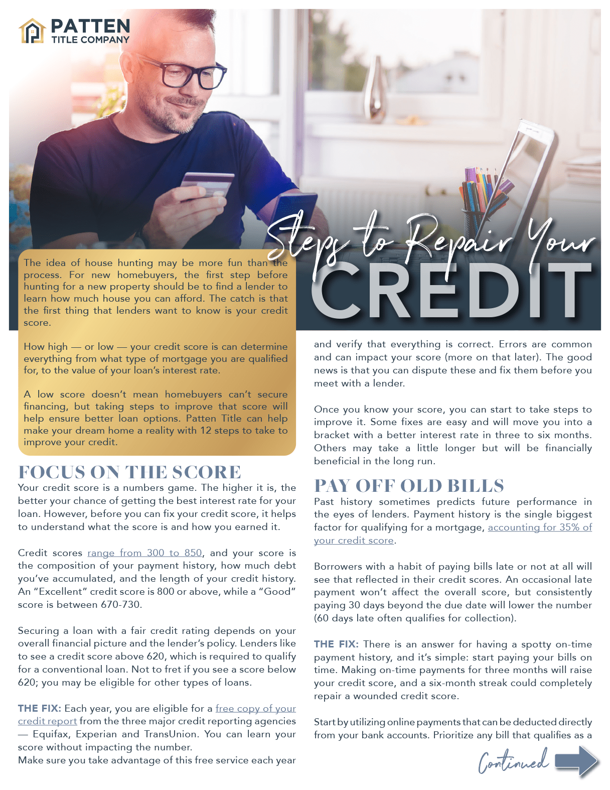 Repairing Credit Patten Title Company