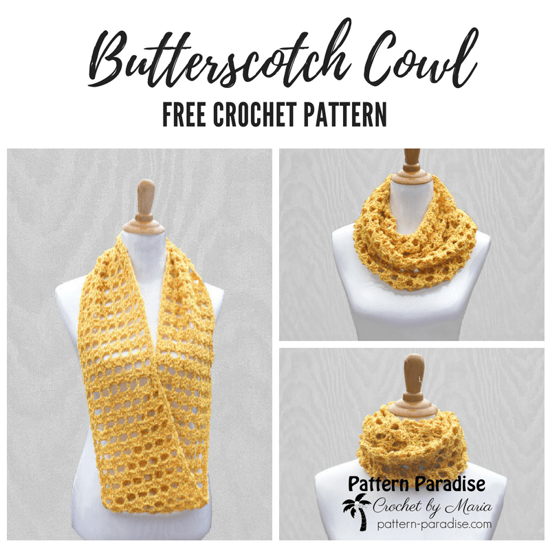 Free Crochet Pattern: Butterscotch Cowl - Pattern Paradise