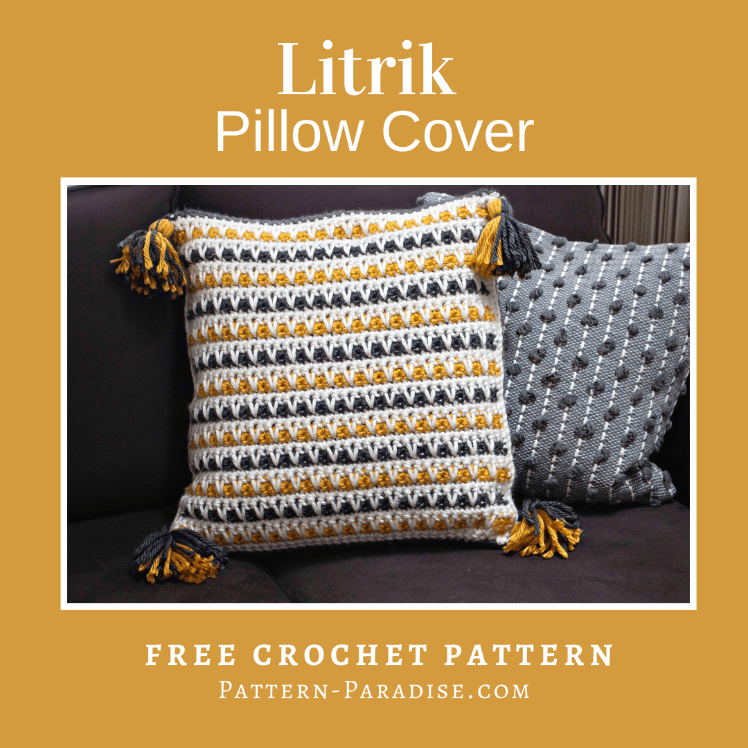 Free Crochet Pattern Litrik Pillow Cover Pattern Paradise