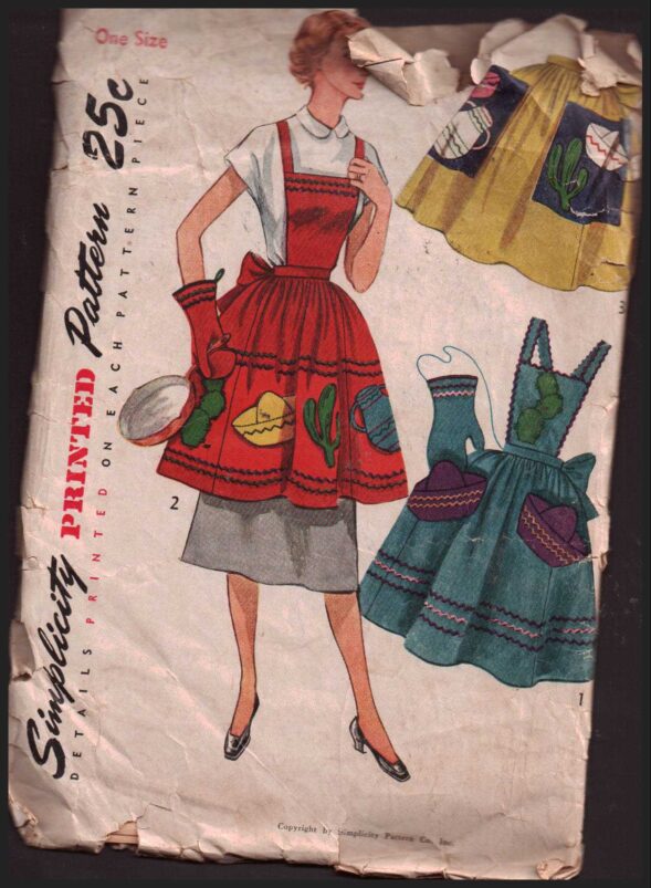 Simplicity 4062 Aprons Size One Used Sewing Pattern
