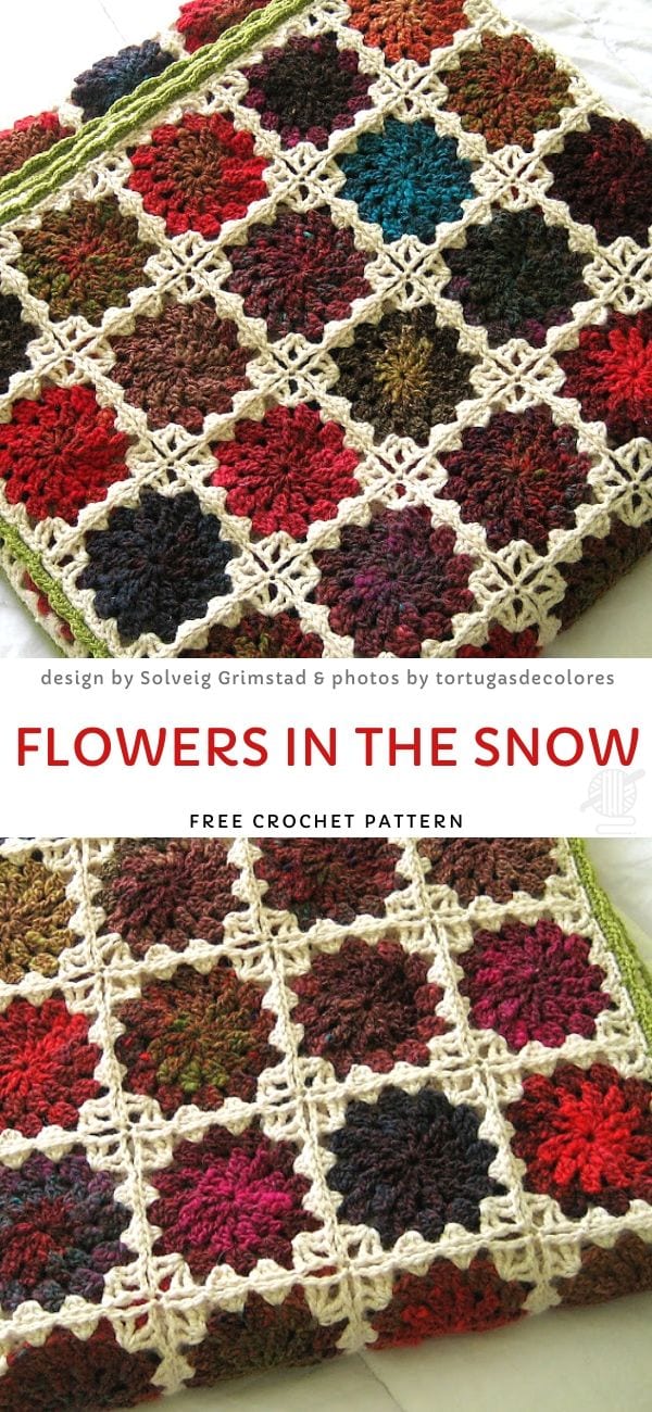 Flowers in The Snow Crochet Blanket Ideas Pattern Center