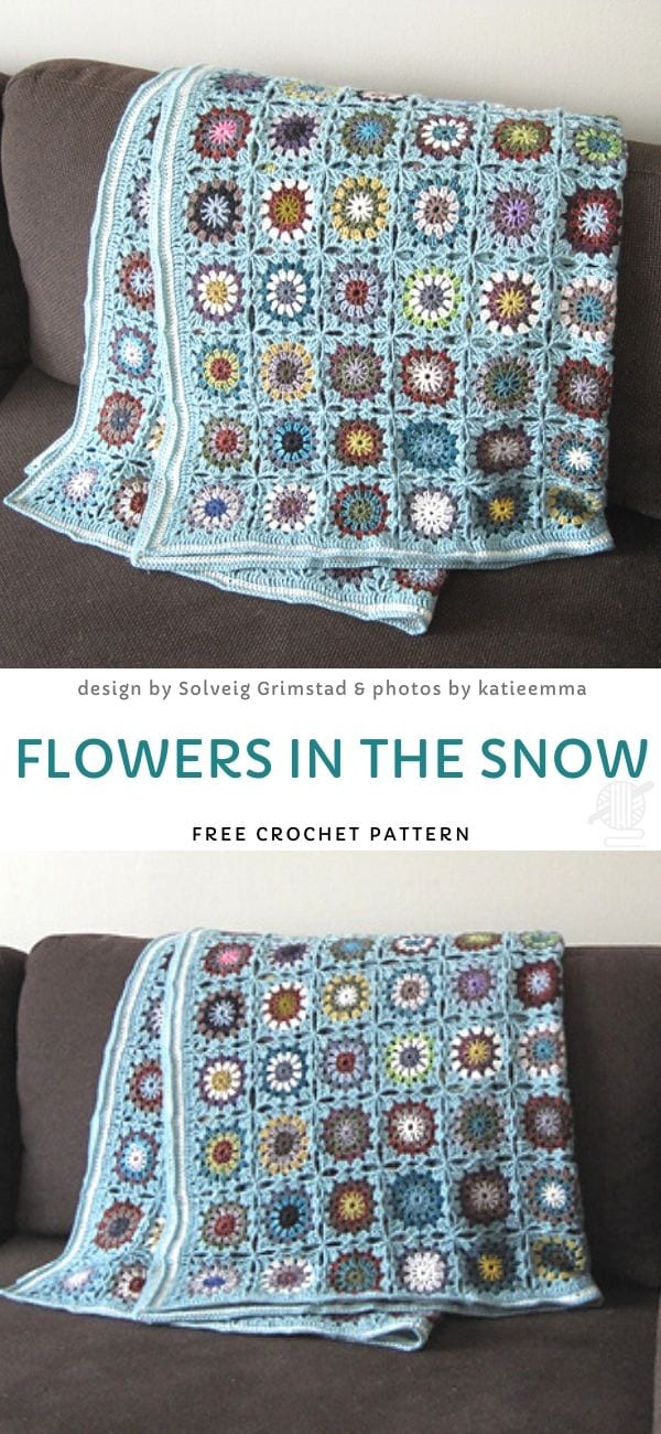 Flowers in The Snow Crochet Blanket Ideas Pattern Center