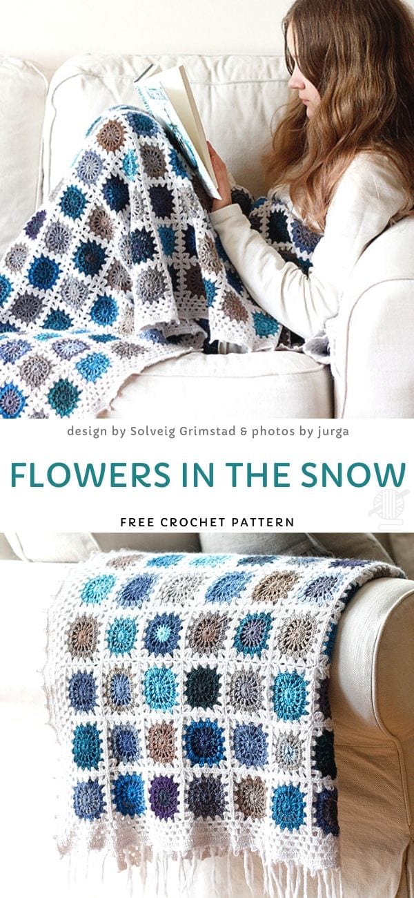 Flowers in The Snow Crochet Blanket Ideas Pattern Center
