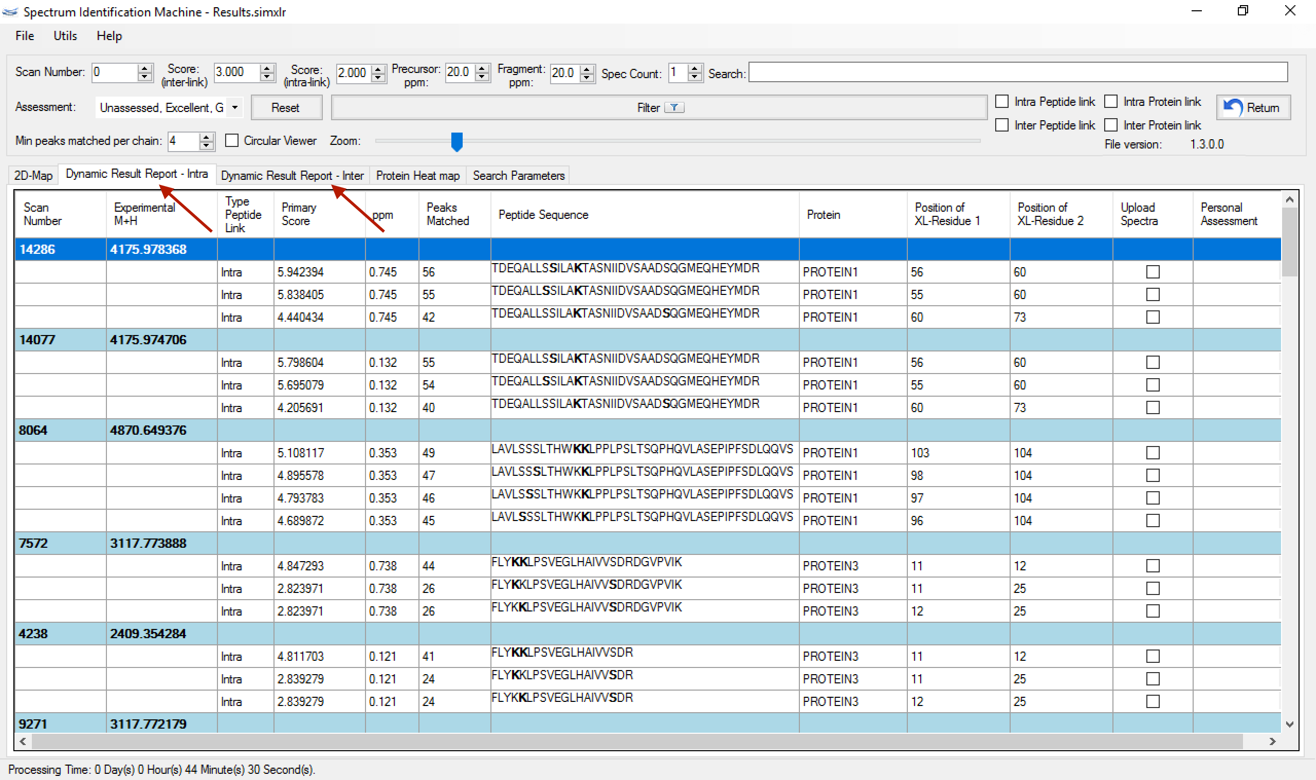 SIMXL Spectrum Identification Machine for XL peptides