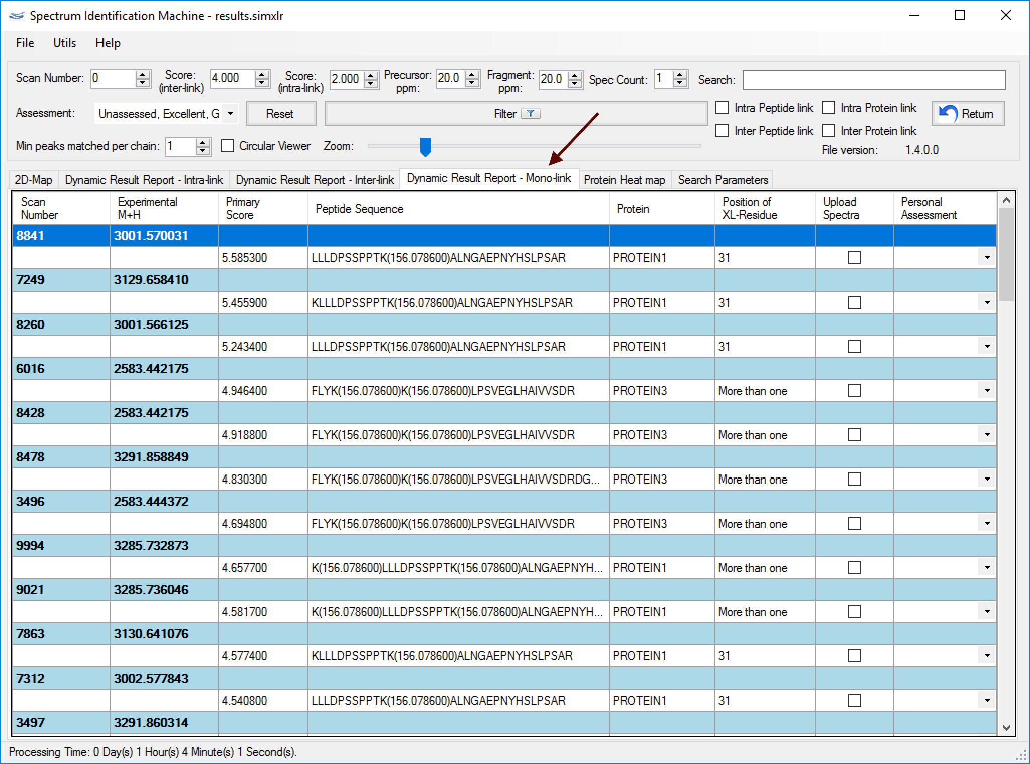 SIMXL Spectrum Identification Machine for XL peptides