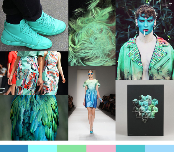 Color Mint Fresh Pattern People