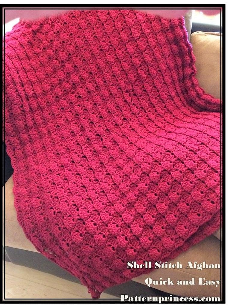 Shell Stitch Afghan Crochet Pattern Pattern Princess