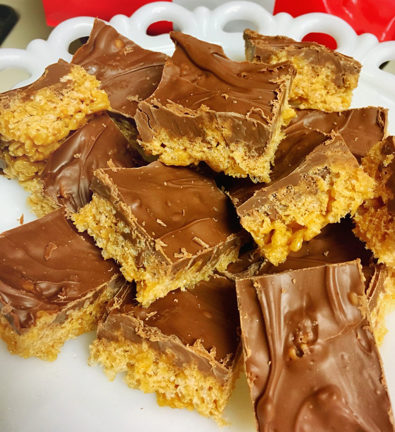 Chocolate Caramel Rice Krispie Squares Pattern Princess