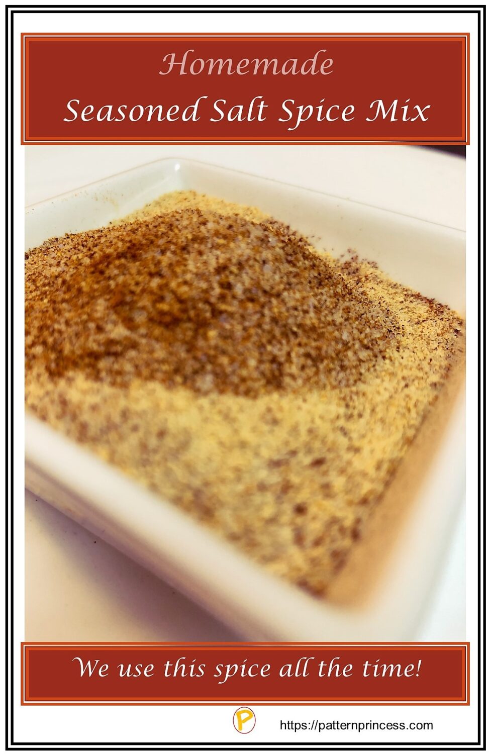 Homemade Seasoned Salt Spice Mix Pattern Princess