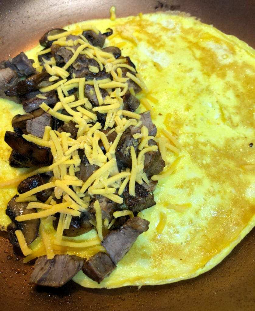 Steak Cheese and Mushroom Egg Omelette Pattern Princess