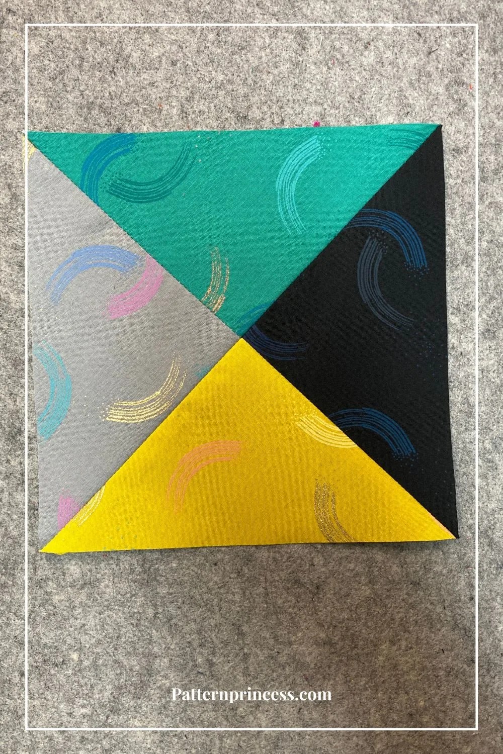 4 At a Time Easy Hourglass Quilt Block Tutorial Pattern Princess