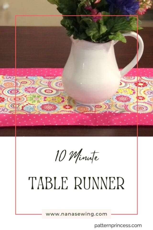 10 Minute Table Runner Pattern Pattern Princess