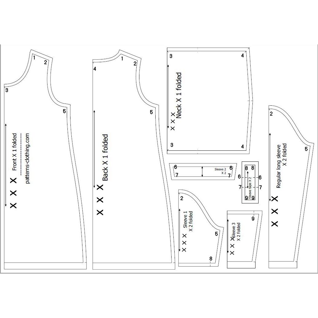 Turtleneck dress HELEN SEWING PATTERNS