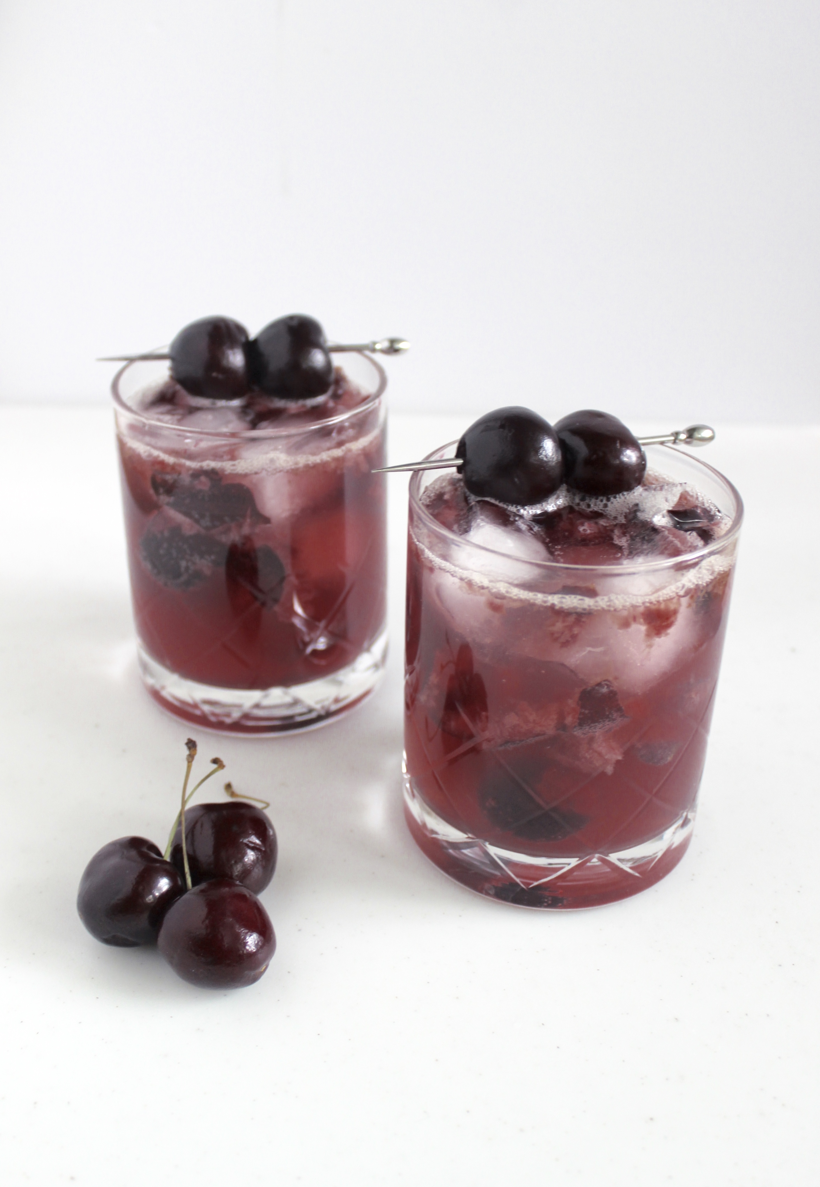 Cherry Bourbon Cocktail patterns & prosecco