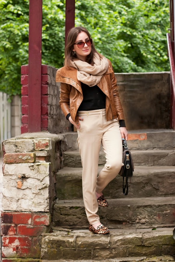 brownleatherjacketkhakipants Patterns Hub