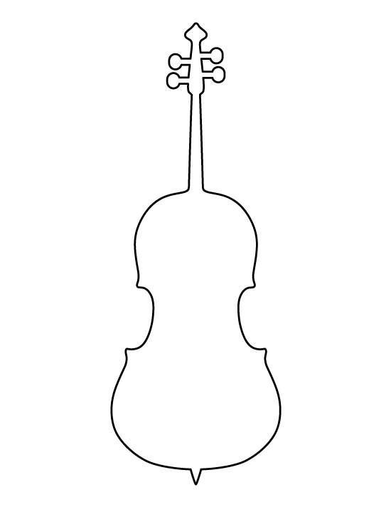 Printable Cello Template Printable Cello Template