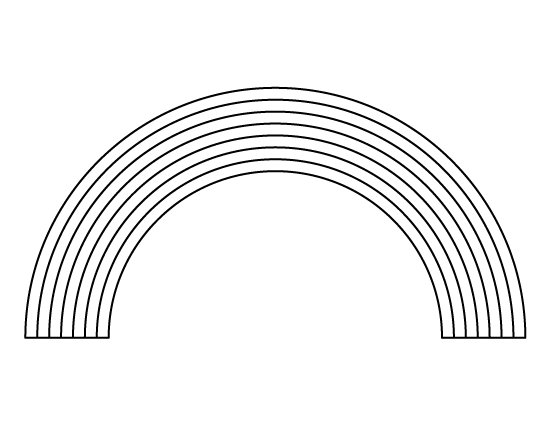 Printable Rainbow Template