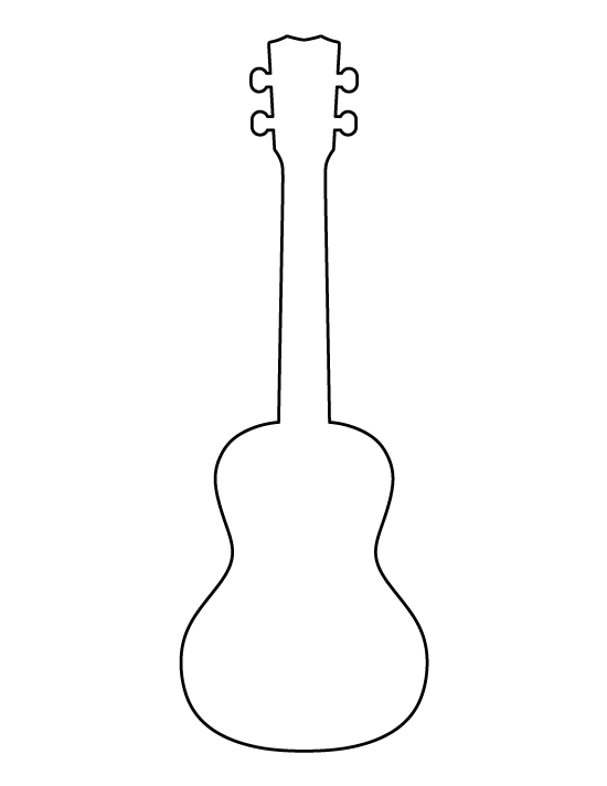 Printable Ukulele Template Printable Ukulele Template