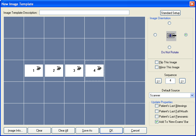 Create an Image Template in Eaglesoft/Patterson Imaging
