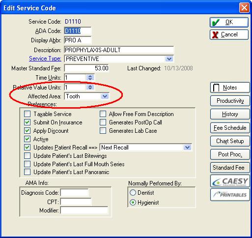 Eaglesoft eClaims Rejection Procedure Code Requires a Tooth Number