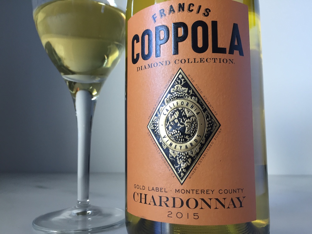 Bang for the buck warm weather wine! 2015 Coppola Chardonnay Pat The