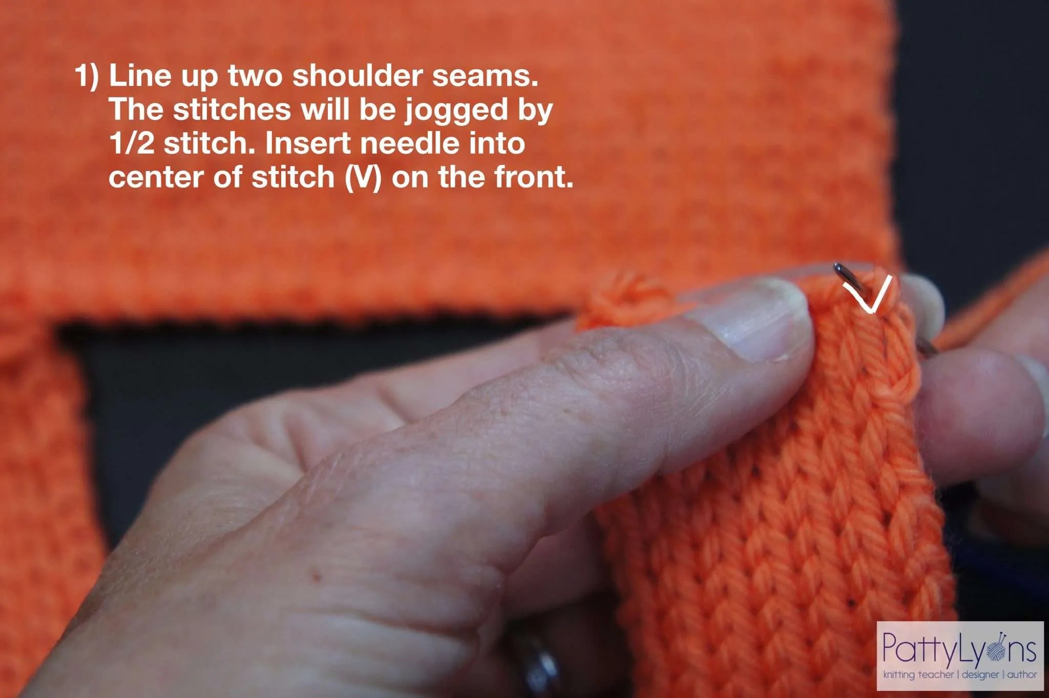 Seaming Knitted Shoulders