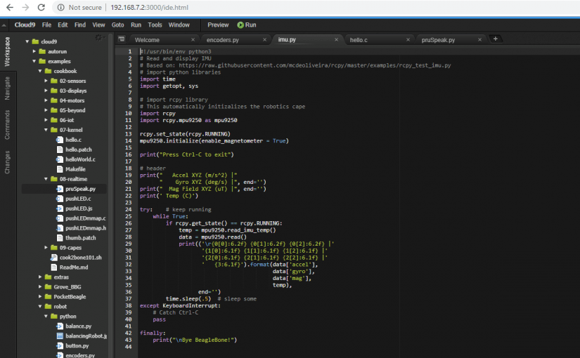 Change the Default Cloud9 Workspace on the BeagleBone Black Paul Bupe, Jr