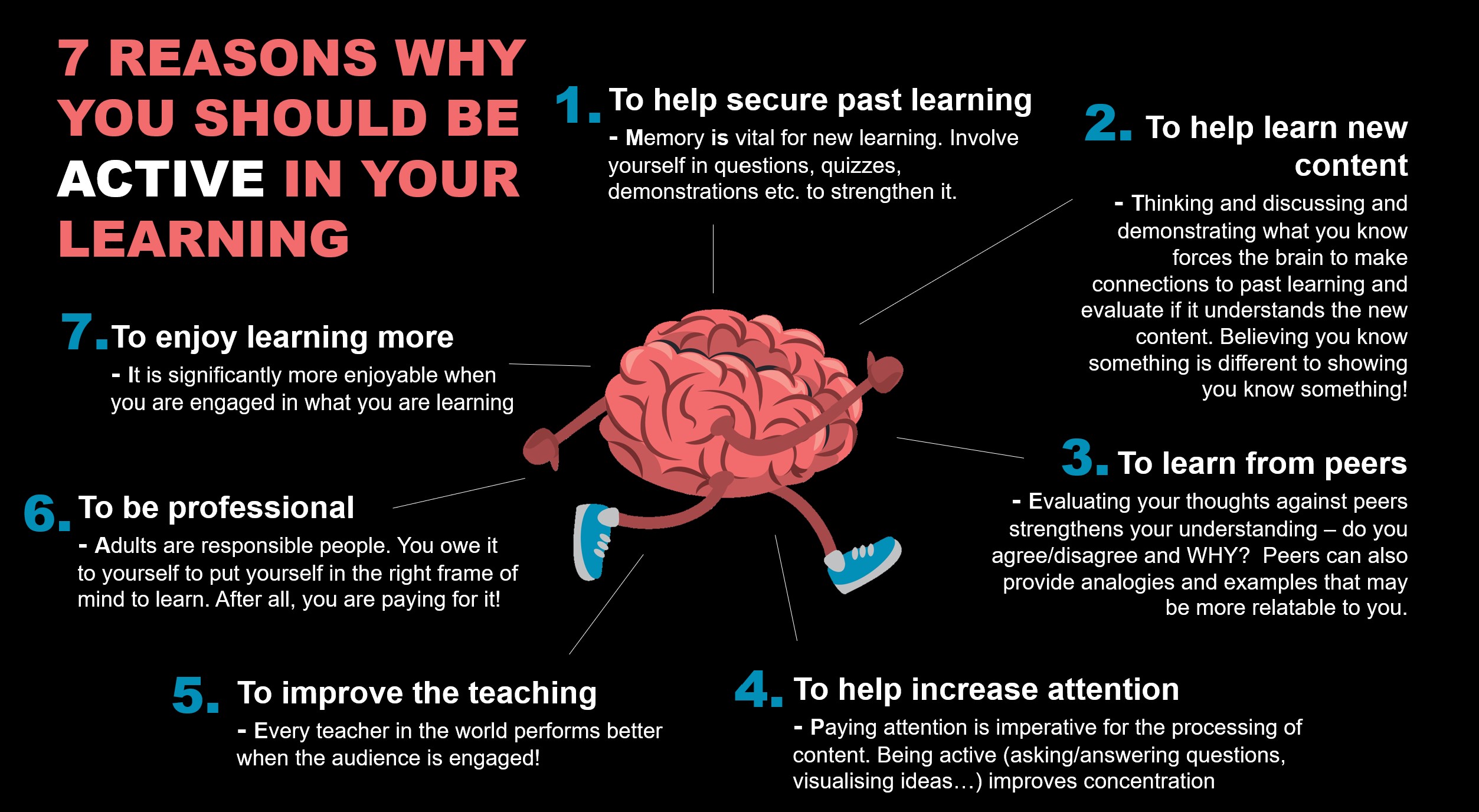 7 Reasons Why YOu Should Be Active In Your Learning LEARNING DESIGN
