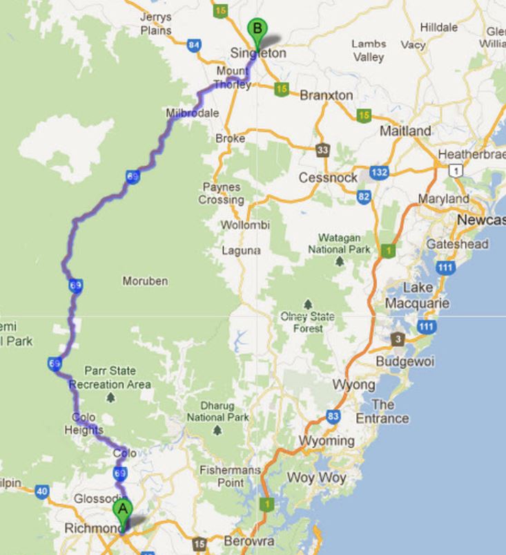 Putty Road and an interesting journey to Singleton Library.