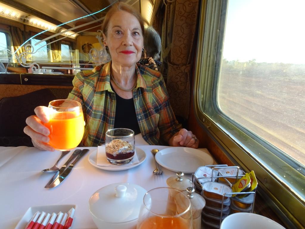Pauline Conolly aboard tHE GHAN