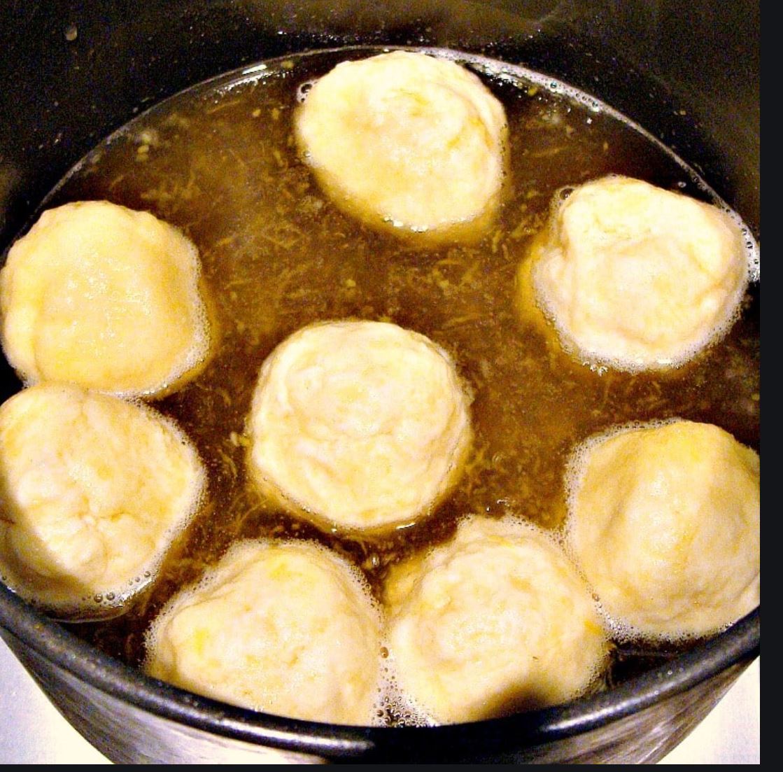 Golden syrup dumplings.