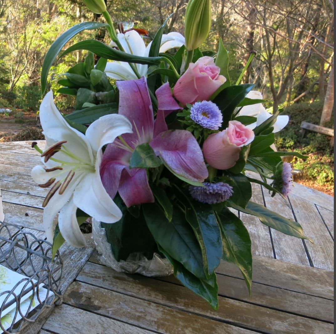 Lilies and roses
