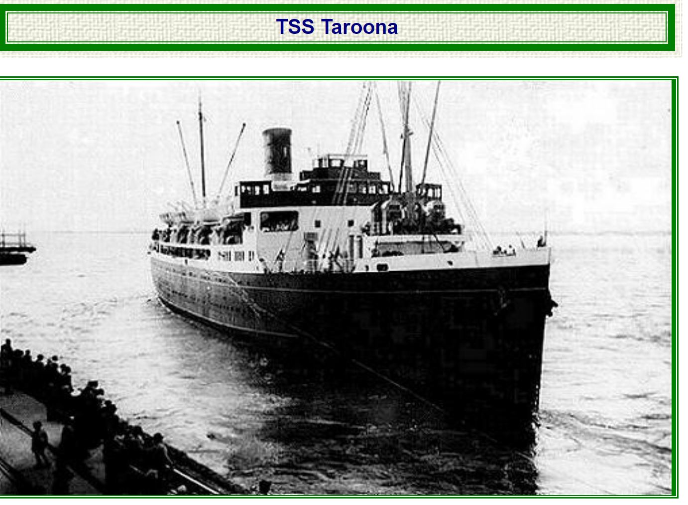 Taroona, Tasmanian passenger steamer