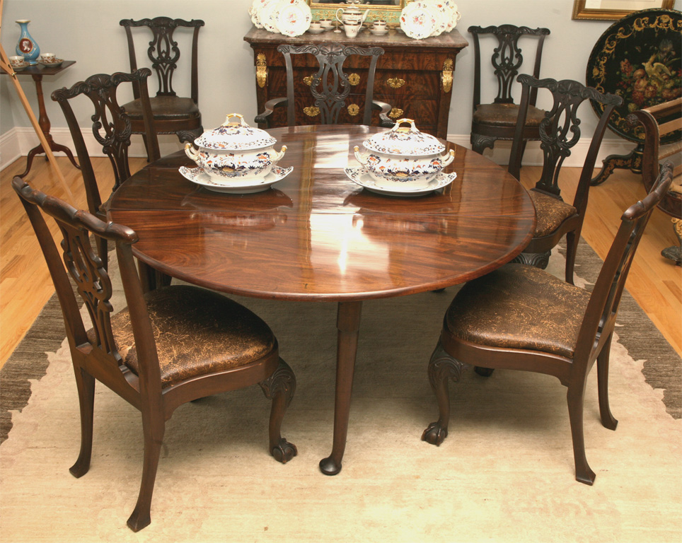 Large Queen Anne Red Walnut Dining Table Ca. 1740 Paul Kleinwald Art
