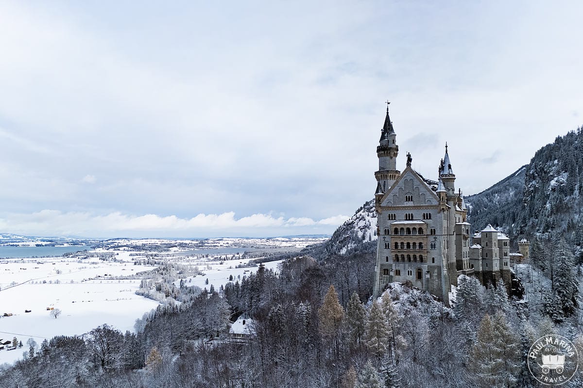Neuschwanstein winter landscape view