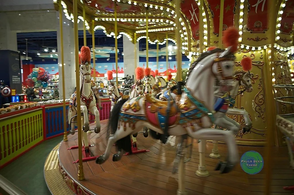 White carousel horse