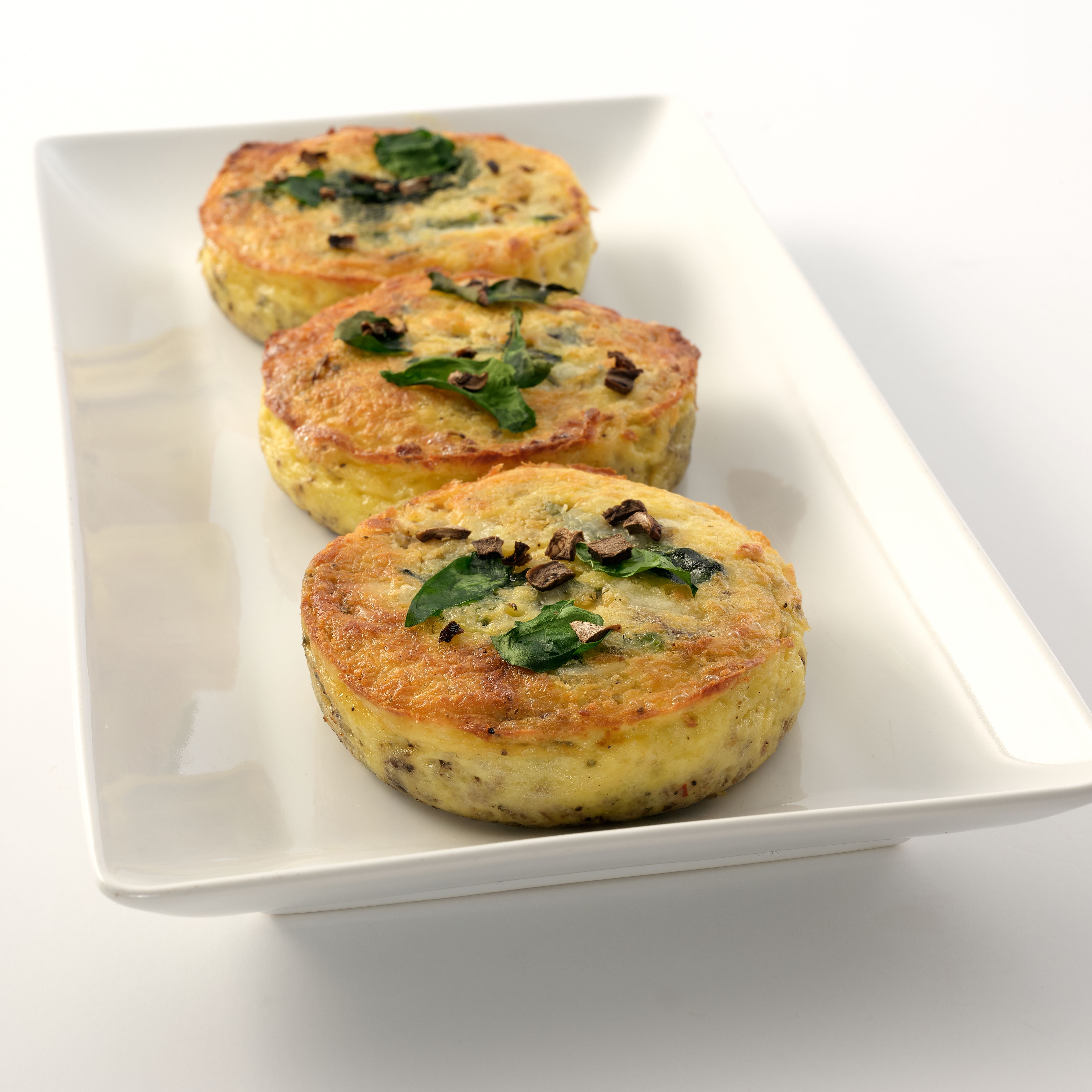 Swiss Gruyère, Spinach & Mushroom Quiche Paulsen Foods