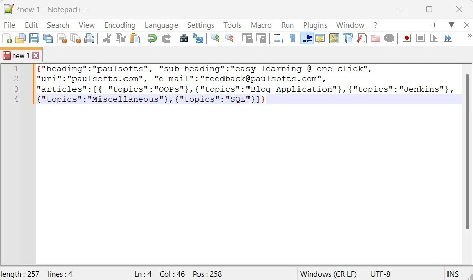 Notepad++ Format JSON (2024) paulsofts