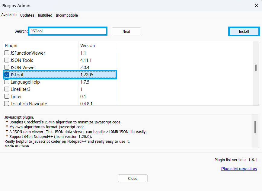 Notepad++ Format JSON (2024) paulsofts