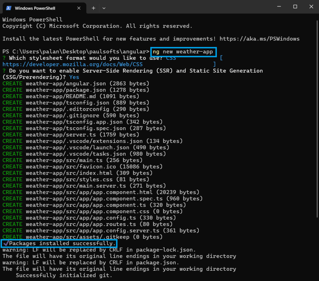 Real time weather app using Angular 17 paulsofts