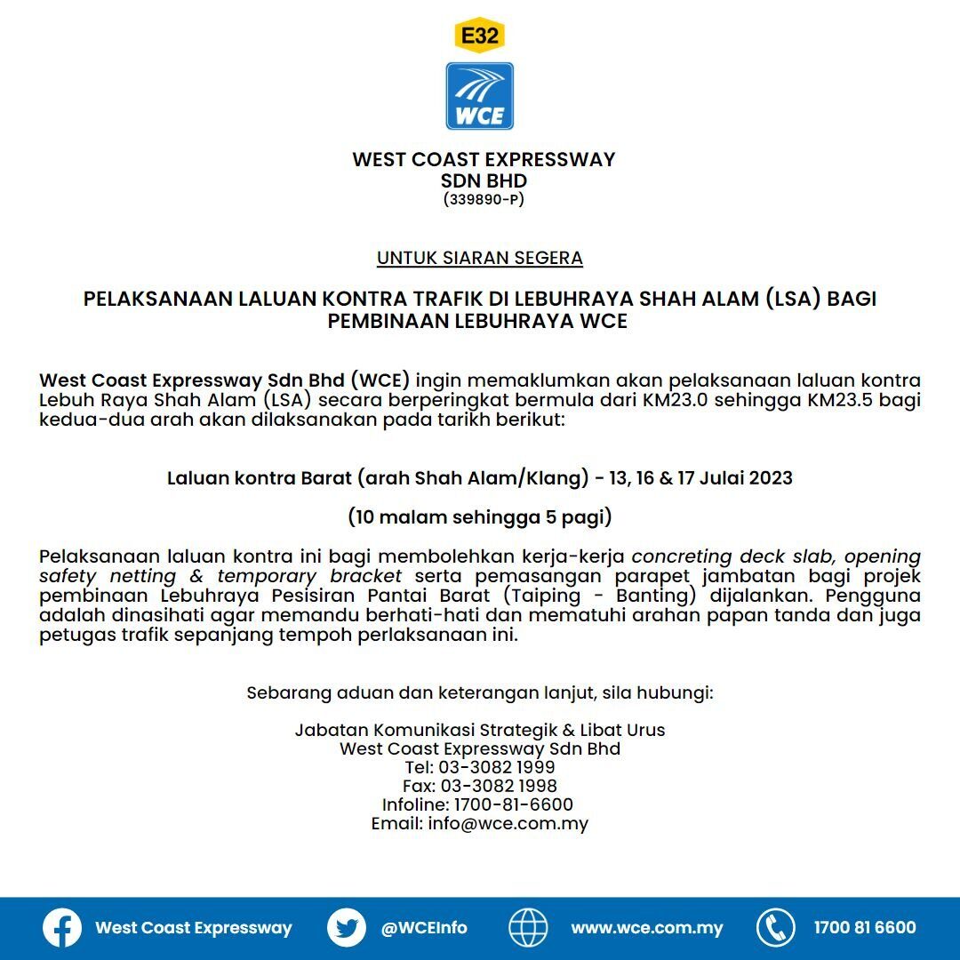 Kesas-WCE-Lane-Closure-July-1-BM