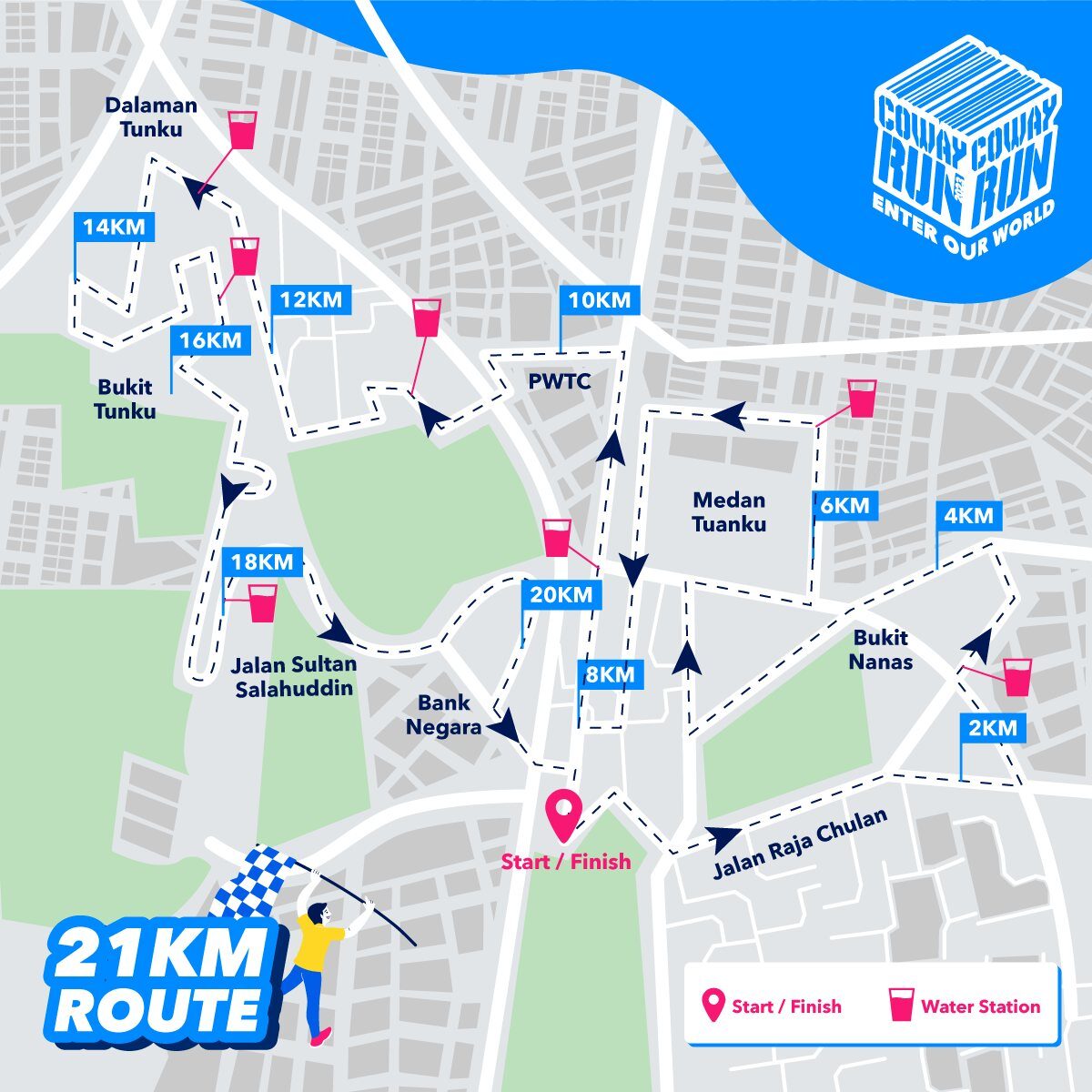 Coway Run 2023 21KM Route