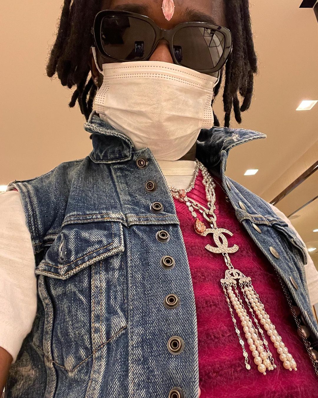 SPOTTED Lil Uzi Vert Dons Double Denin & Chanel PAUSE Online Men's