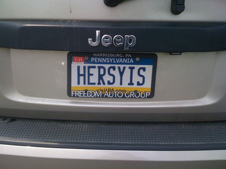Hershey is… pavanityplates