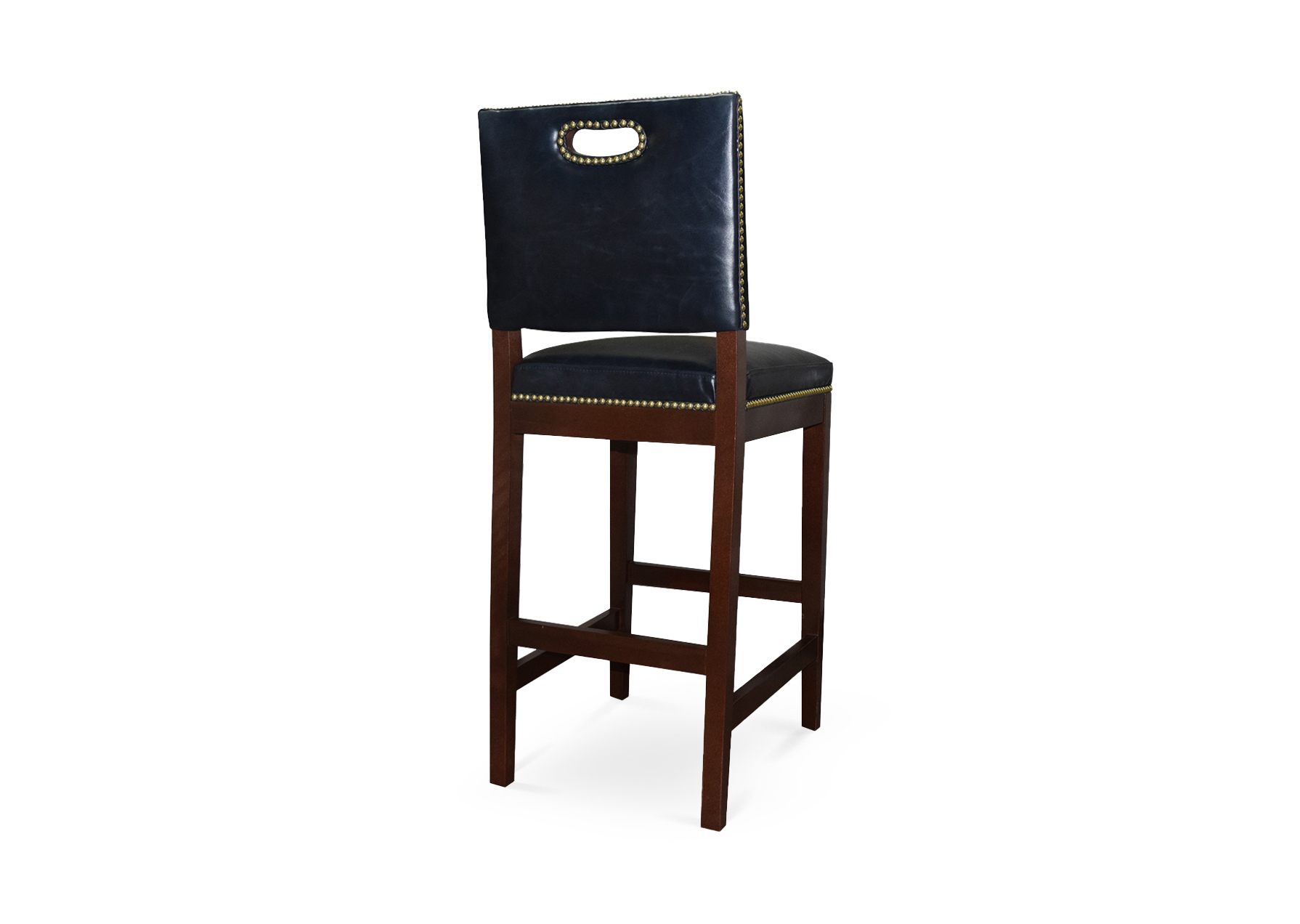 Boathouse PaddedBox Barstool nailheads Pavar