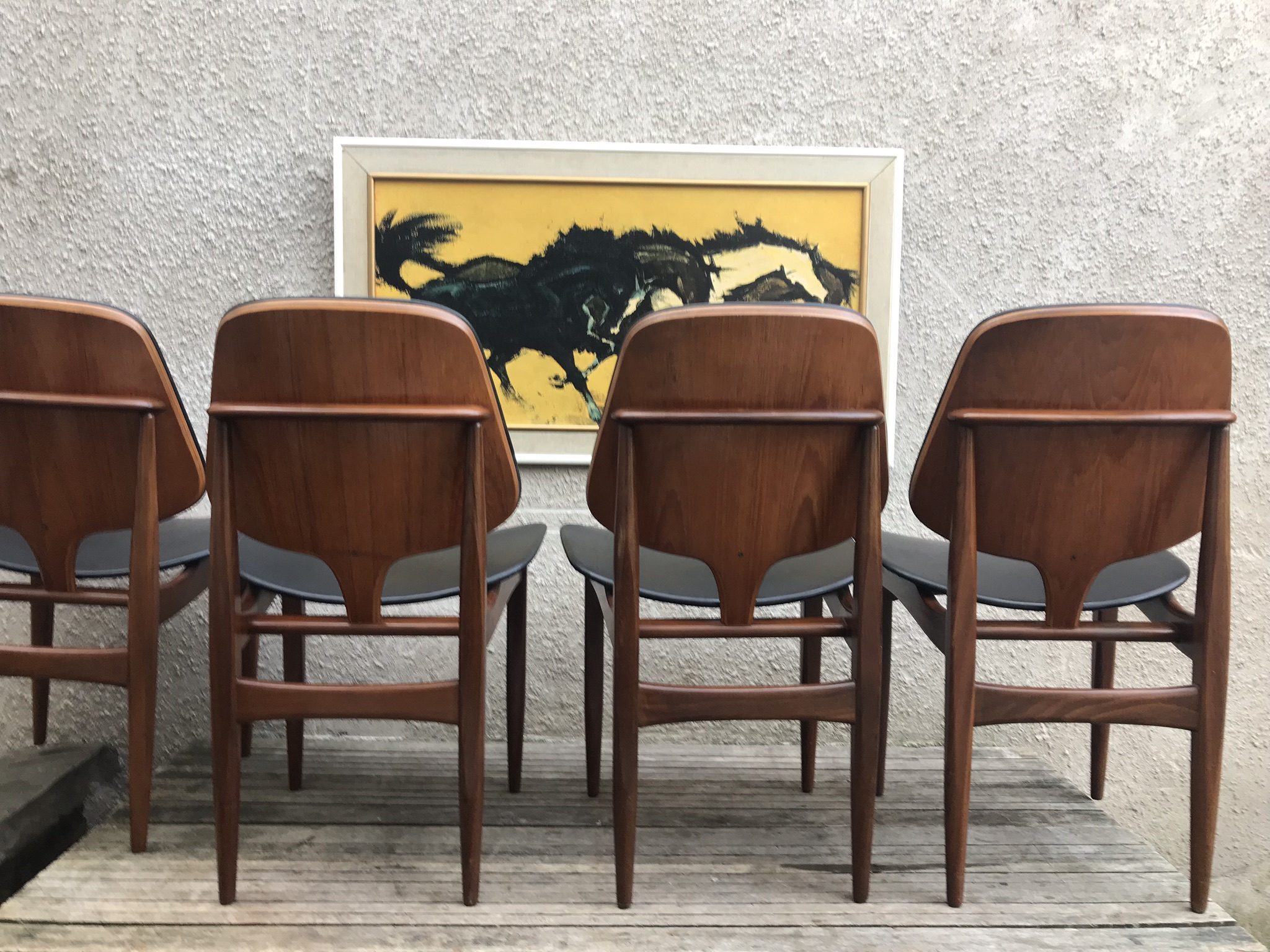 4 X Mid Century Vintage Elliot’s of Newbury (EON) Teak Dining Chairs